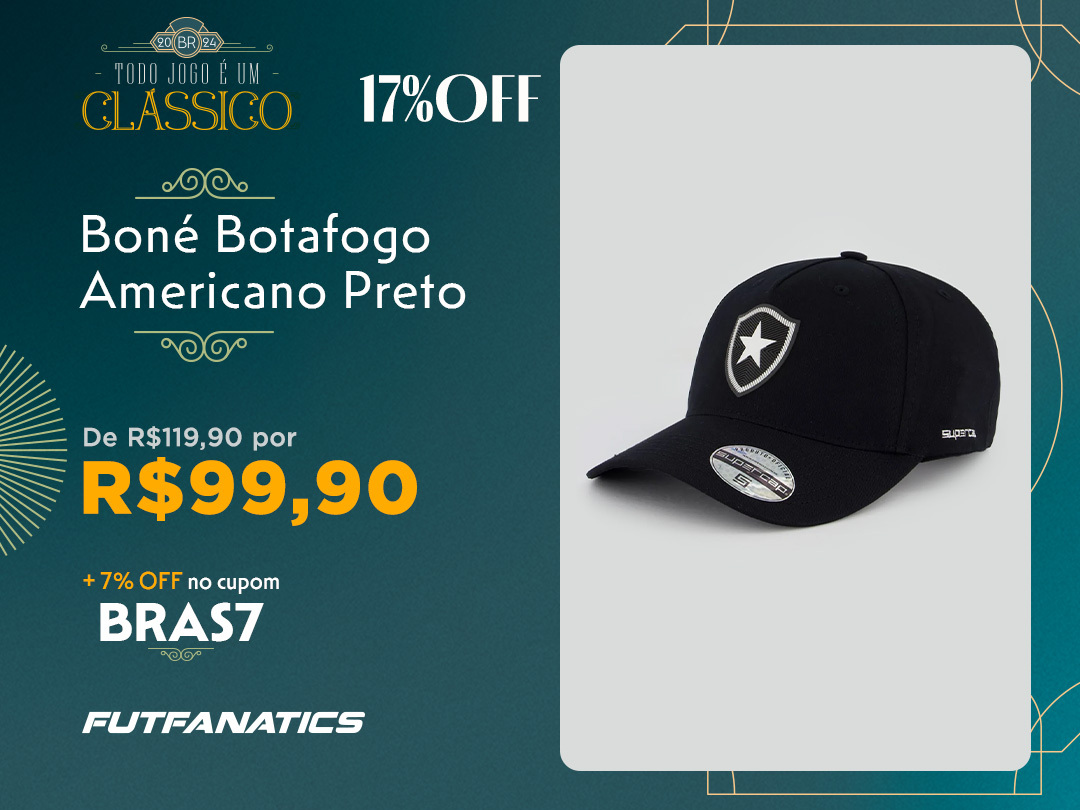 Fogão no #DestaqueDoDia Boné Botafogo Americano Preto de R$119,90 por R$99,90 + 7% OFF no cupom BRAS7 + 10% OFF no PIX Garanta aqui >>> encurtador.com.br/notyP