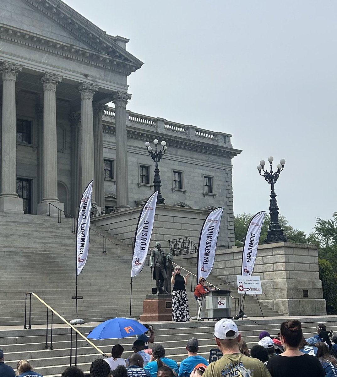 Attending the advocacy day for access and independence. Learning and listening to help unlocking barriers for people with disabilities! The issues of Inclusive Community Living via employment, transportation, housing, and ADA compliance! @kimberly_tissot is speaking.