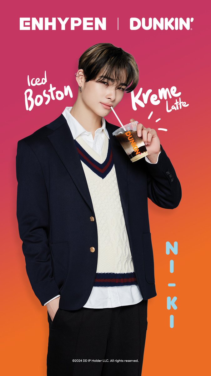 Ni-ki of ENHYPEN looks flawless for DUNKIN'.