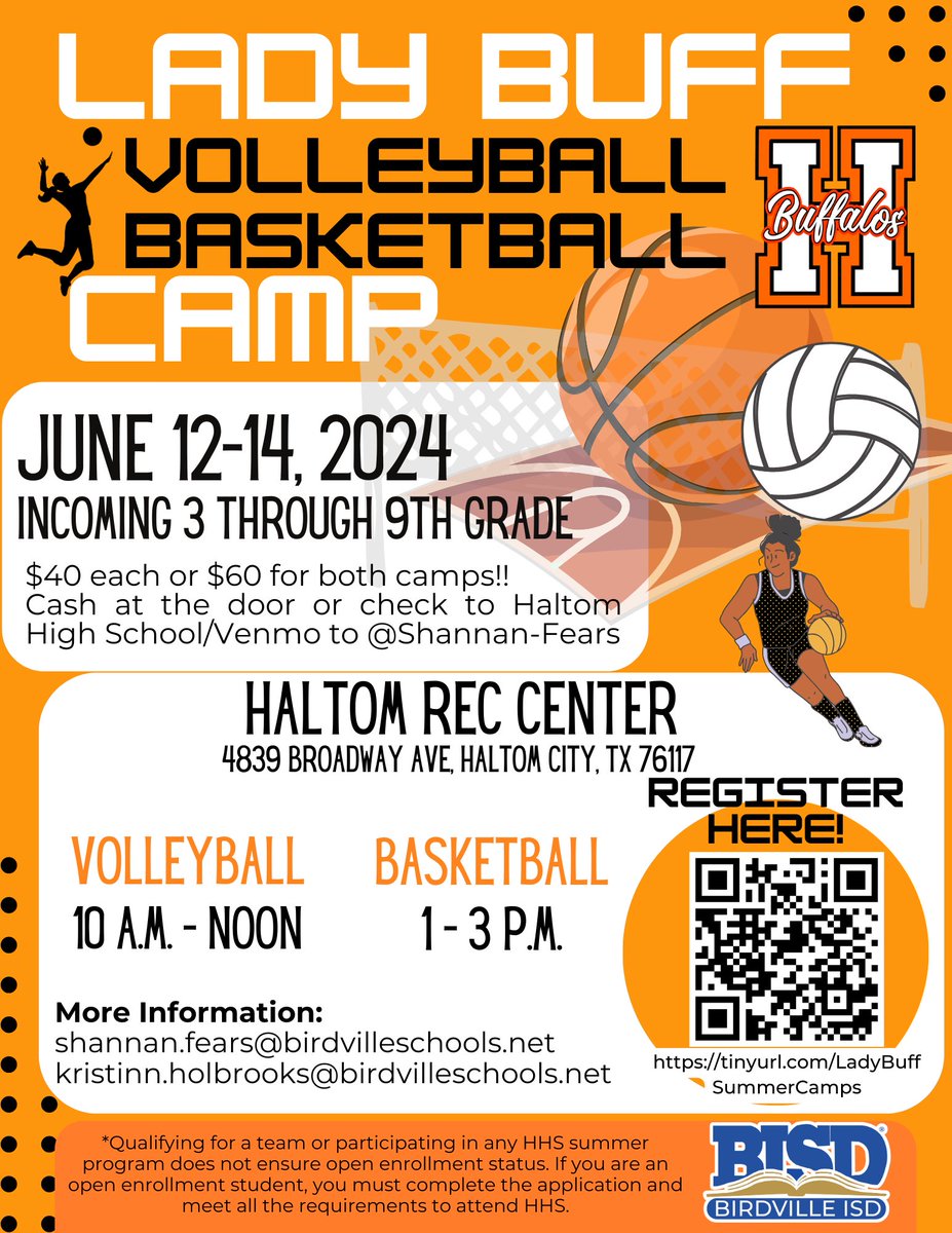 Coach Shannan Fears-Haltom WBB (@coachfearshhs) on Twitter photo We would love to have your girls join us for camp this Summer!!! Incoming freshmen, make plans to be there!! πͺπΌππ<a href="/HHSBuffNation/">Haltom High Buff Nation</a> <a href="/BirdvilleISD/">Birdville ISD</a> <a href="/CoachGarcia/">Coach Garcia - NOMS Mustang Athletics</a> <a href="/WataugaMiddle/">Watauga Middle</a> <a href="/haltomtiger/">Haltom Middle School</a> <a href="/LadyMustangs4/">Lady Mustangs</a> <a href="/BuffVB2/">@BuffVB</a> We would love to have your girls join us for camp this Summer!!! Incoming freshmen, make plans to be there!! πͺπΌππ<a href="/HHSBuffNation/">Haltom High Buff Nation</a> <a href="/BirdvilleISD/">Birdville ISD</a> <a href="/CoachGarcia/">Coach Garcia - NOMS Mustang Athletics</a> <a href="/WataugaMiddle/">Watauga Middle</a> <a href="/haltomtiger/">Haltom Middle School</a> <a href="/LadyMustangs4/">Lady Mustangs</a> <a href="/BuffVB2/">@BuffVB</a>