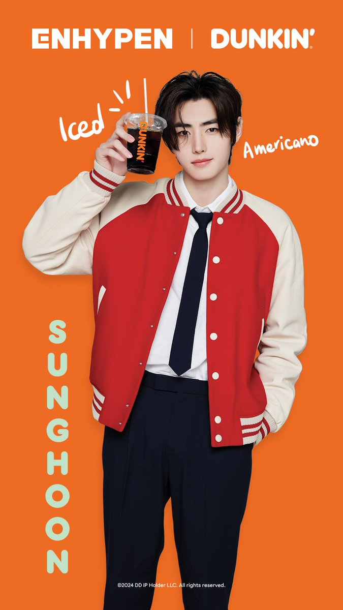 Sunghoon of ENHYPEN looks charming as always for DUNKIN'.