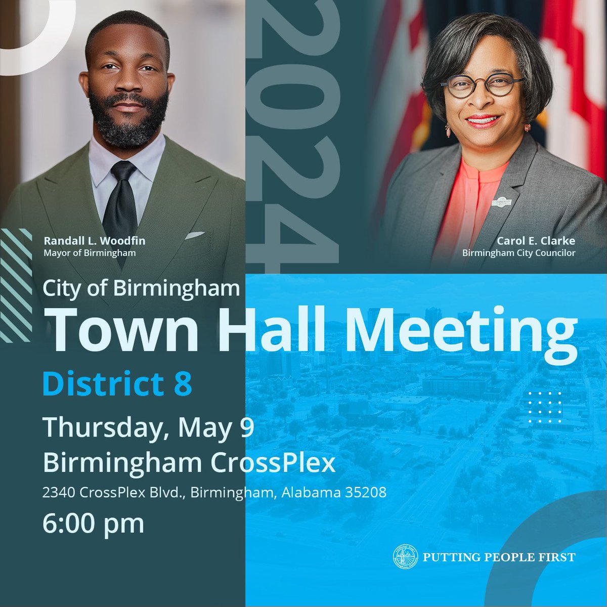 We’ve got not one, but two very important town halls coming up. District 9, we’ll see you May 2 at the Fountain Heights Recreation Center. District 8, we’ll meet with you the following week, May 9, at CrossPlex. Both events begin at 6 p.m.