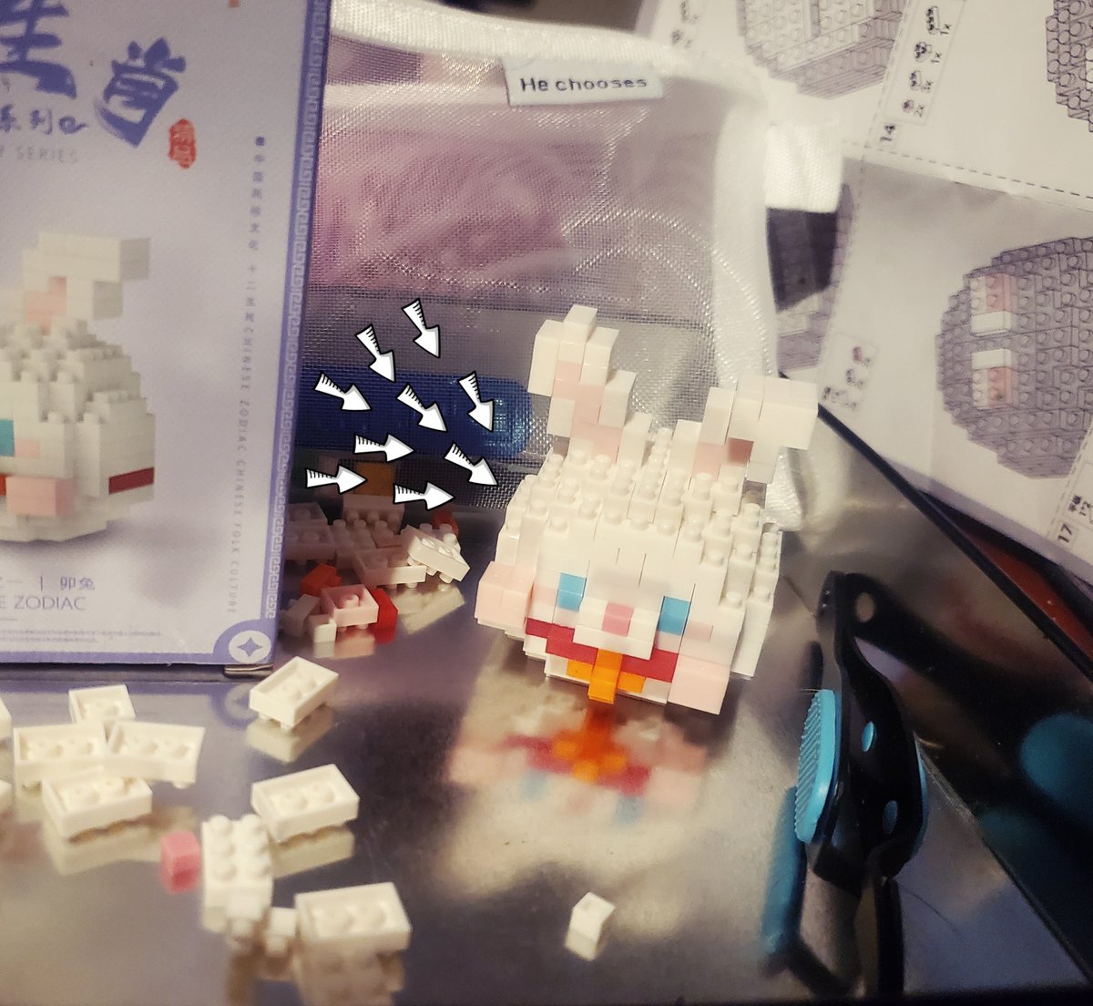 MeowthAvenger's tweet image. A little bunny build, now I have the dragon, cow, and rabbit from this set. (⁀ᗢ⁀) #microblocks