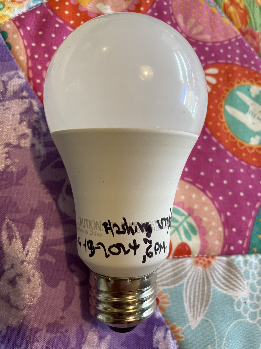 RIP 9-year Walmart LED Bulb. 🪦💡You only got 4.25 years illuminating our family meals. You will be switched. #LEDBulb #Youwillbeswitched #light