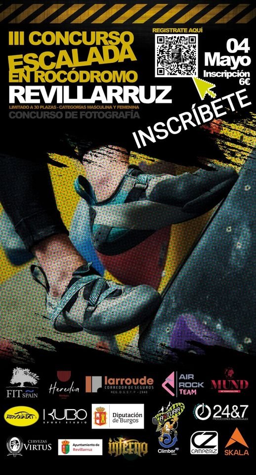 RevillaRoco's tweet photo. El concurso de fotografía es gratuito pero también hay que incribirse en el mismo QR.
Las bases de los dos concursos están dentro del QR.
Si tienes dudas escribenos a: rocodromorevillarruz@yahoo.com
Inscripciones y mas info -> https://t.co/DI4mF8o30o https://t.co/FPi67sXsPm