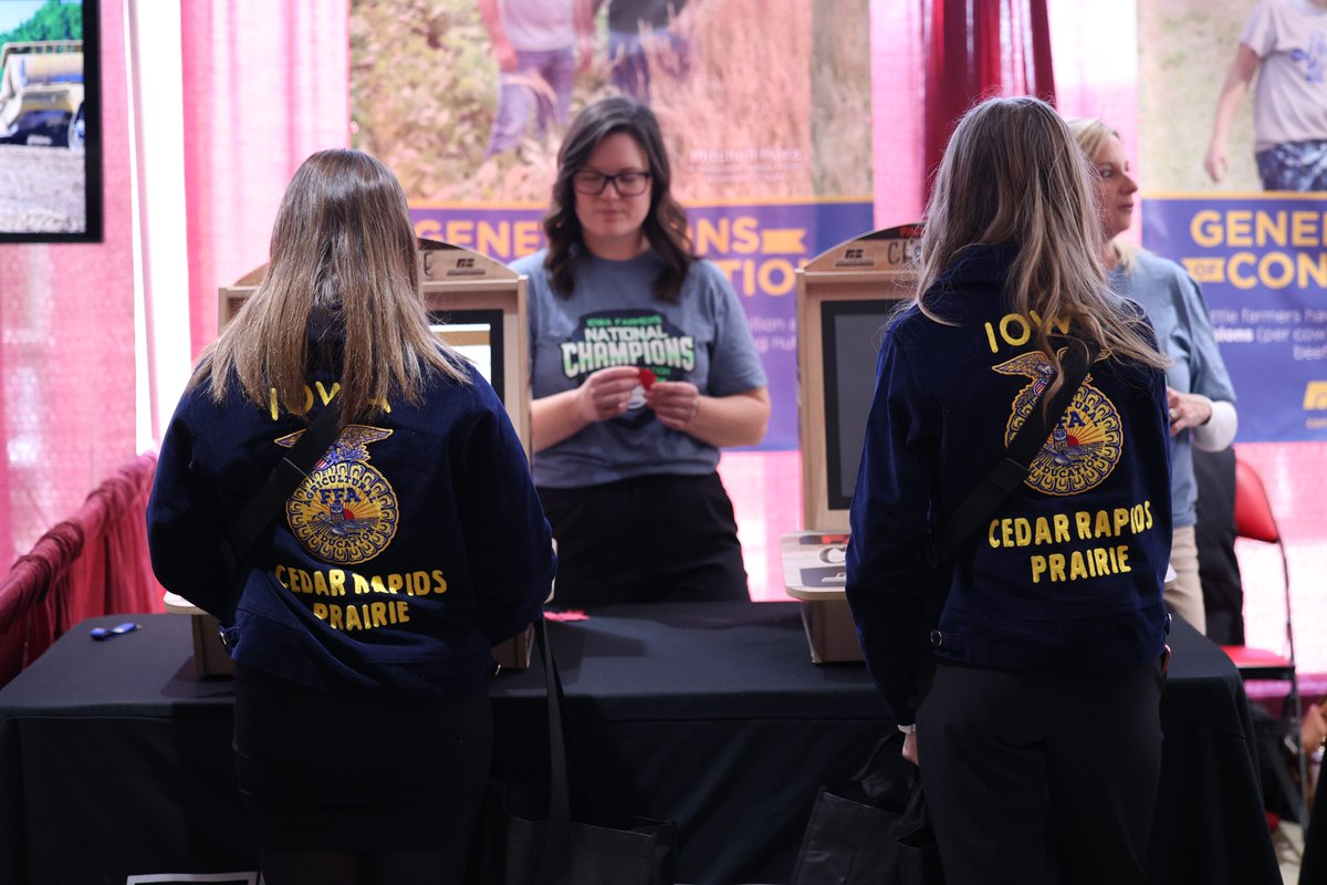 Thank you to all of the @iowaffa members who stopped by our booth during the 2024 State Leadership Conference! We're inspired by your energy, knowledge, and commitment to agriculture's future! @NationalFFA @IowaYoungFarmer @FarmBureau #FFA #IowaFFA #Farming #Agriculture…