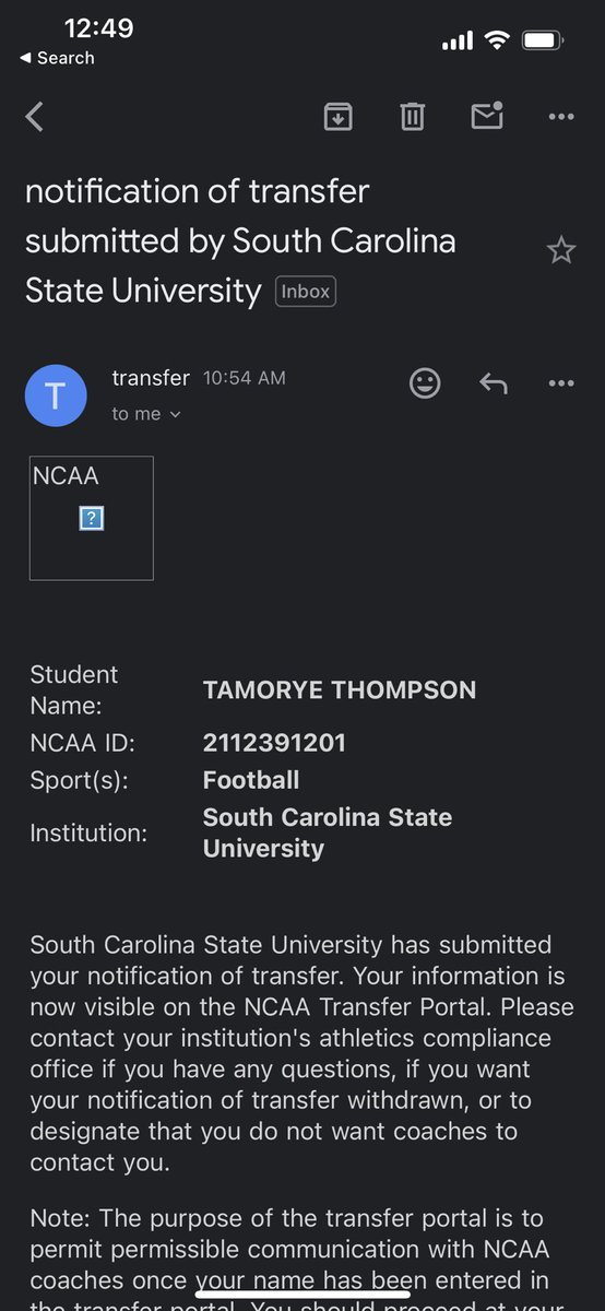 Thank you South Carolina State &amp; Bulldog Nation for the opportunity!!💙❤️I have officially entered my name in the transfer portal.