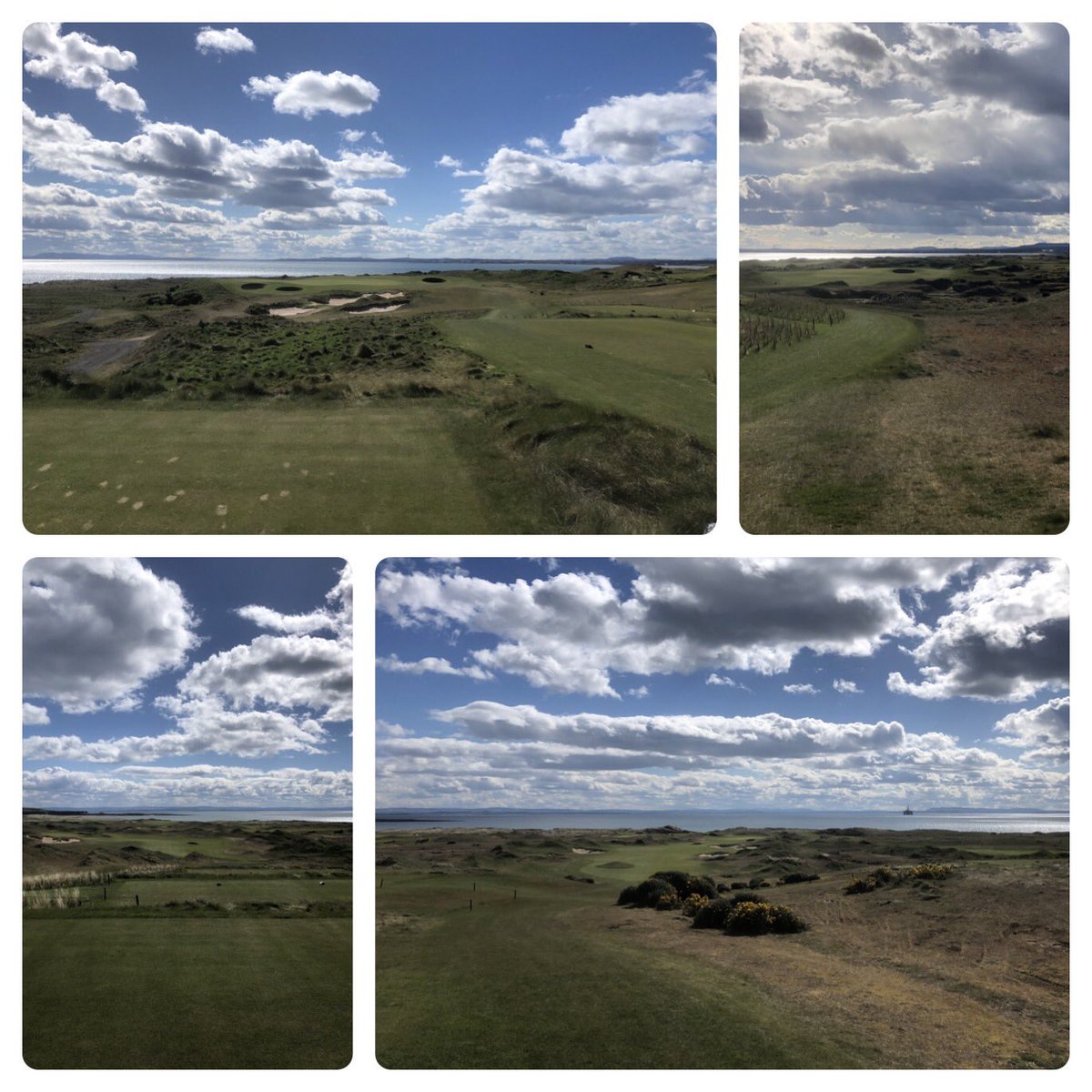 Fantastic game @dumbarniegolf with @BushnellGolf Wonderful mix of holes, amazing views, great condition and very, very playable. Links golf at its finest