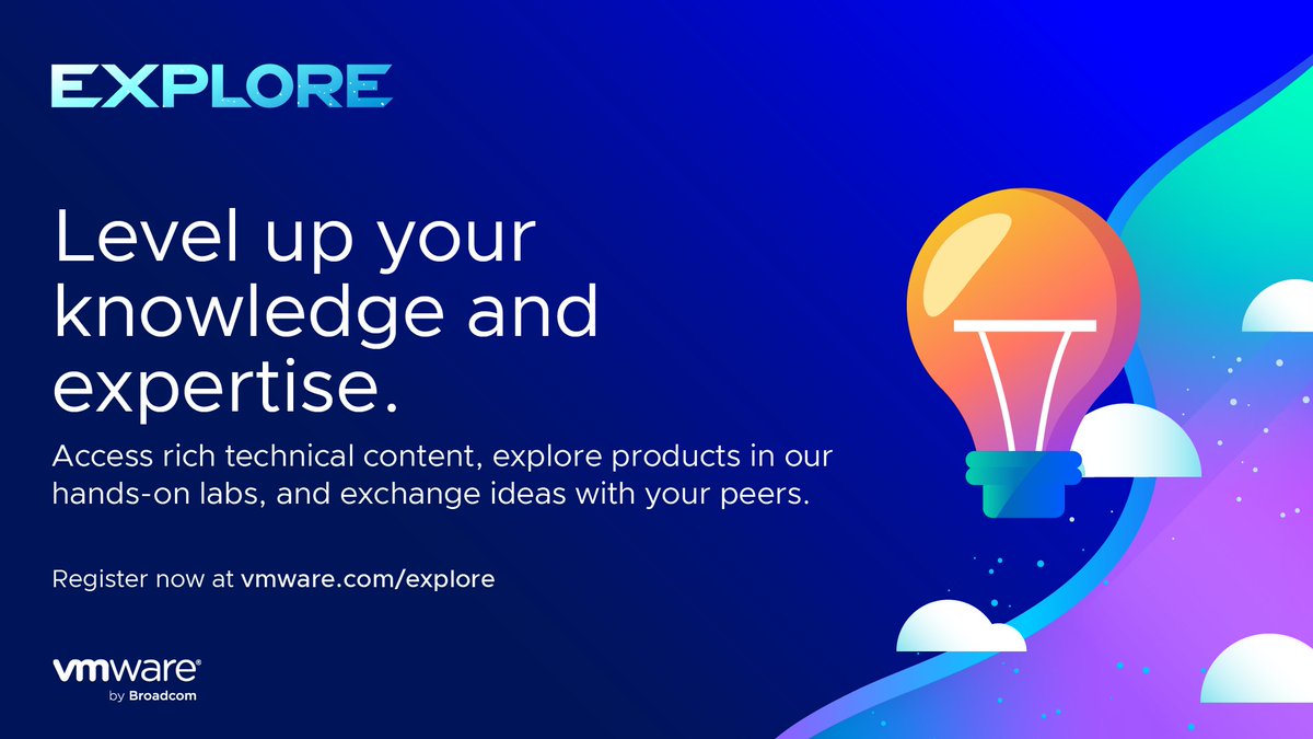 Set your sights higher. Join us at #VMwareExplore. 🎯 Learn more: bit.ly/43tOOkt