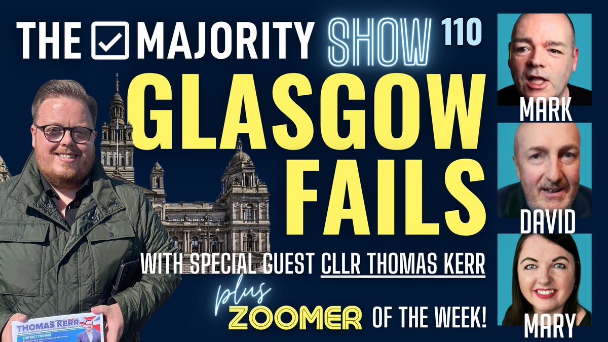 Rescheduled from last week: Mark, @Erudite4Unity & @MaryDevlin21 discuss the disgraceful state of Glasgow with Councillor @CllrTKerr. Plus Zoomers! LIVE 7pm WEDS. Link: youtube.com/watch?v=-H4W7m…