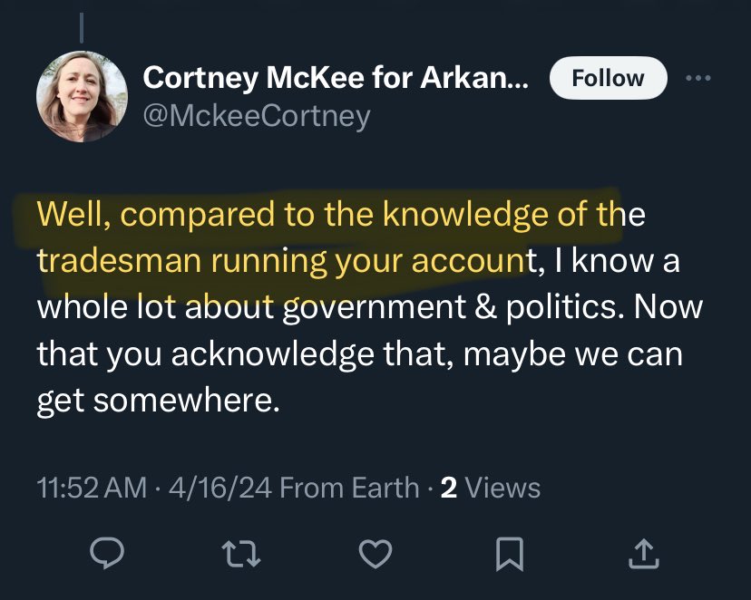 LPArkansas's tweet photo. I don't think she actually cares about the working class... https://t.co/UgNZZwQ3d9