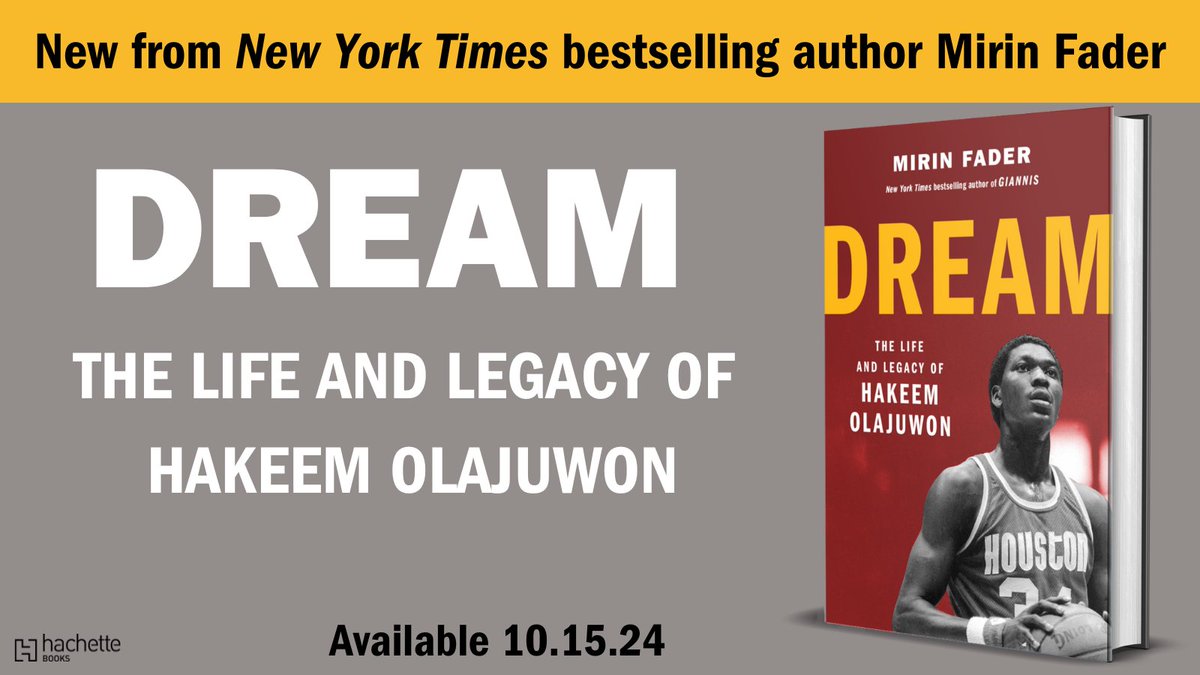 Hi friends, I’m excited to share that my second book “Dream: The Life and Legacy of Hakeem Olajuwon” is now available for pre-order wherever you buy books. Comes out Oct. 15. Would really appreciate it if you pre-ordered! Thank you! 💜Link to preorder: bit.ly/FaderDream