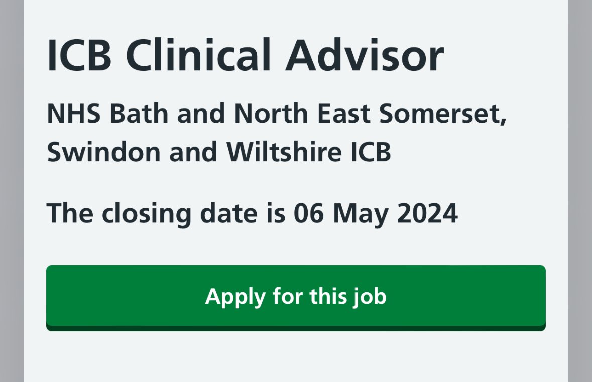 Interested in system convening? Would like to use your clinical leadership in a new way? 👀👀nhs jobs now …👇🏽👇🏻@BSW_Together @AHPsinBSW @BSW_Academy @BSWTrainingHub 👇🏽👇🏻