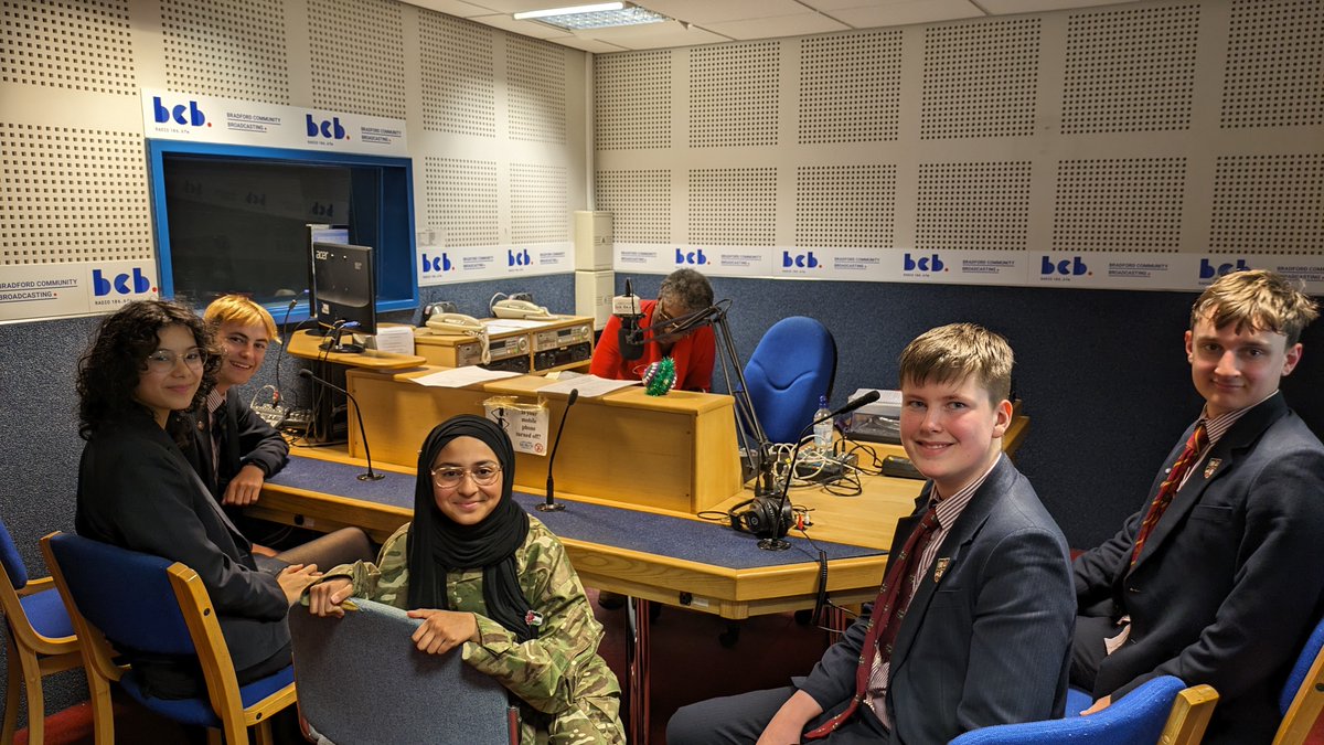 bgscompsci's tweet photo. @flluk, @BradfordGrammar students had a wonderful time @bcbradio today talking about their #FirstLegoLeague robot &amp; innovation project. 
https://t.co/dagnYG4jjF
https://t.co/EDsBSEXq7o

#masterpiece #TheIncredilegos https://t.co/fNftEZI9Ow
