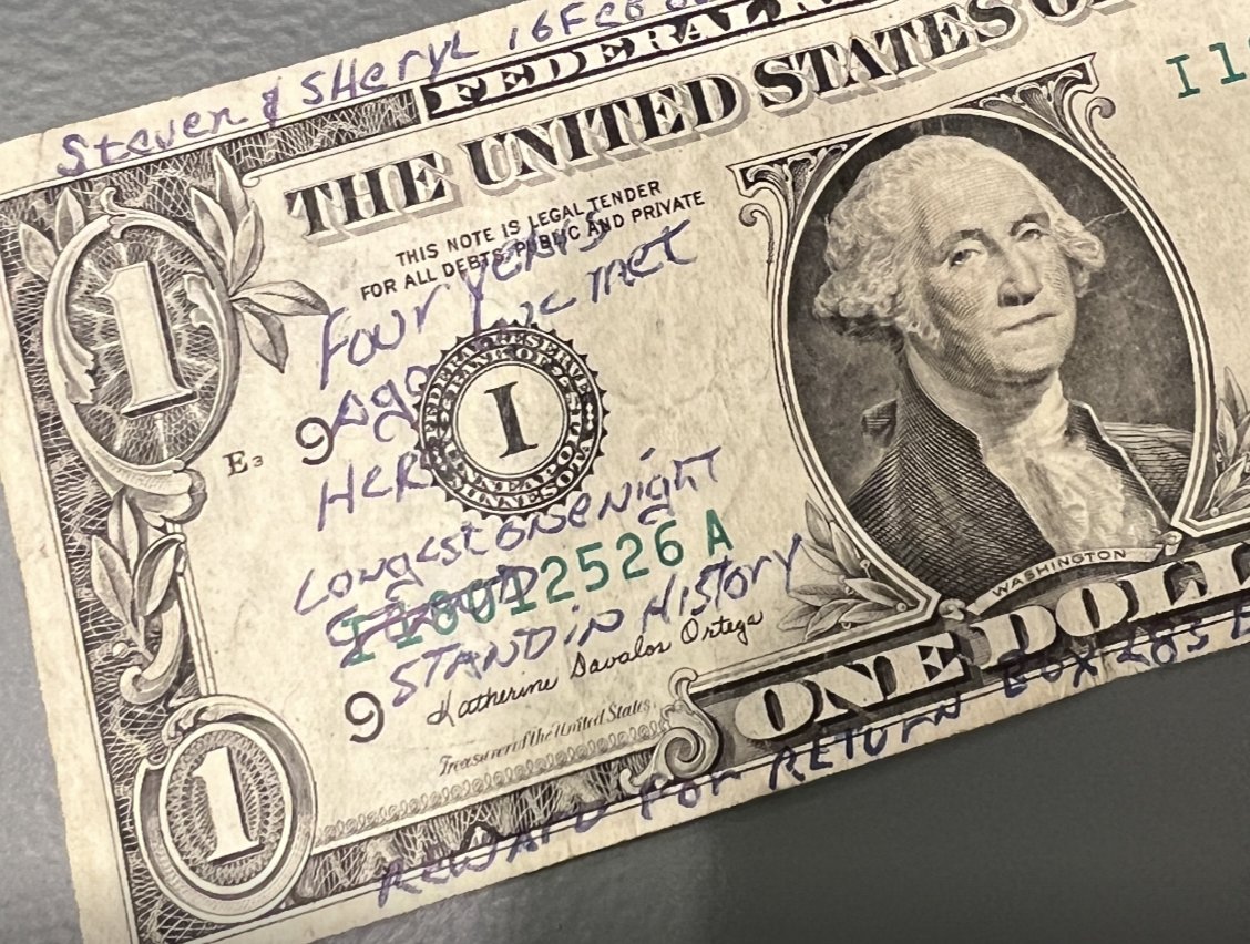 Social media friends, I want your help in finding Steven & Sheryl! Apparently they met for the “longest one night stand in history” at Franks Bar & Grill in Manhattan Beach, CA in 1981 🙂 Have you ever written on a bill like this?