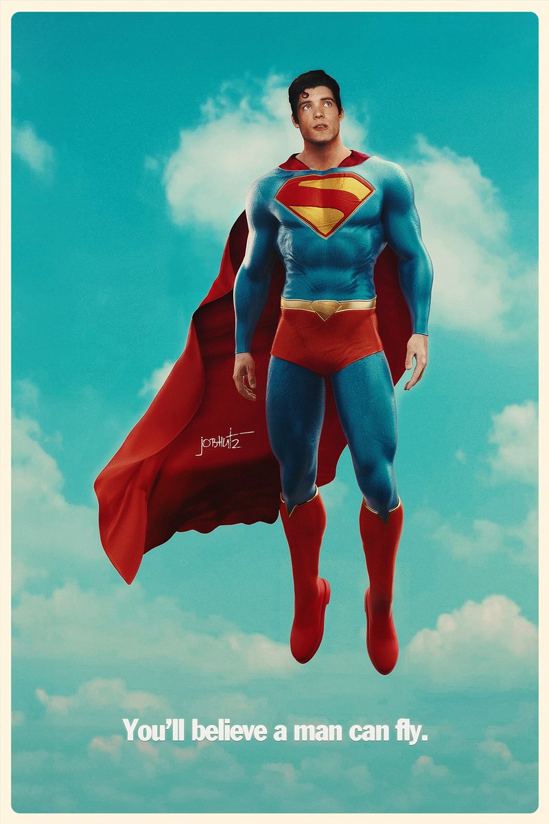jobhutz's tweet photo. Concept poster for James Gunn's #Superman
@corenswet @JamesGunn #Superman2025 https://t.co/CdZEqylfM8
