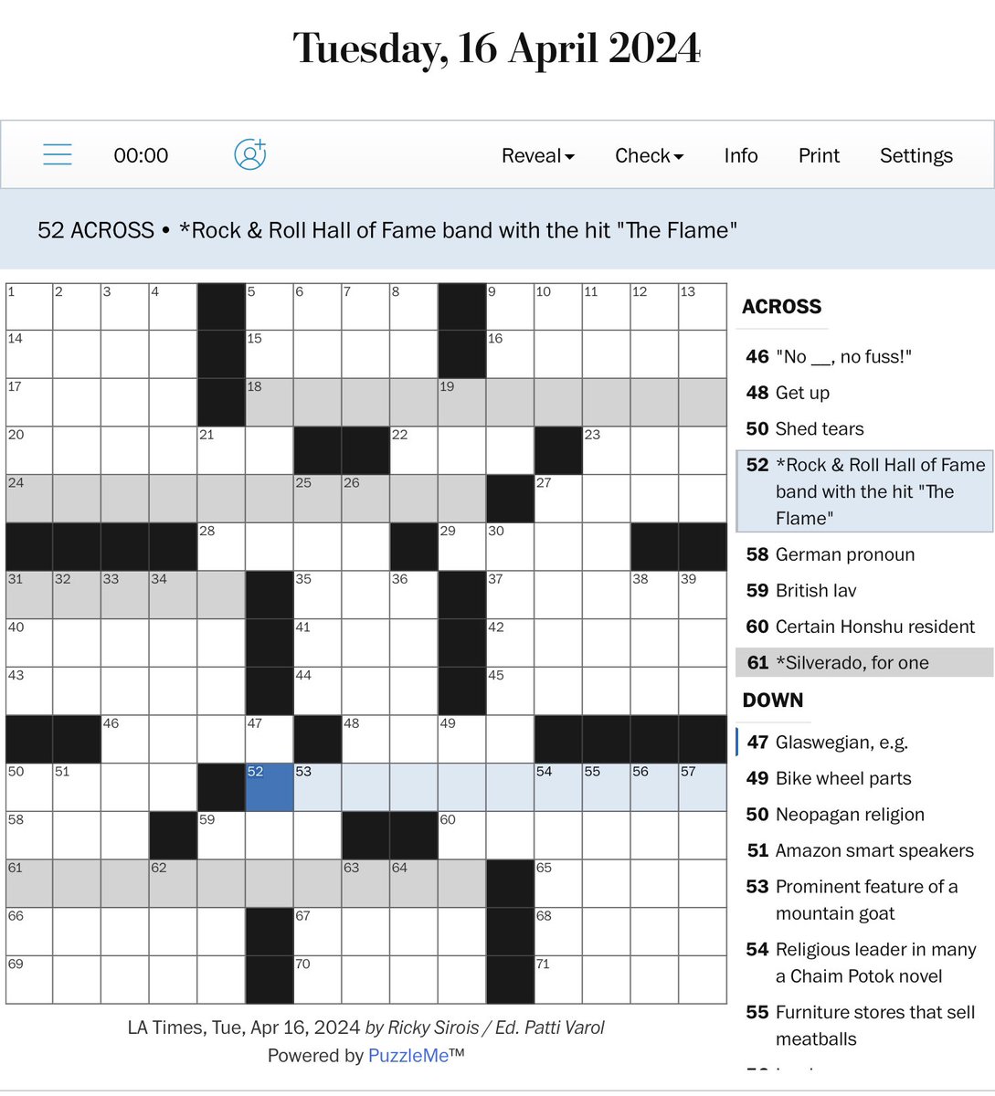 52 across in todays Washington Post crossword anyone?