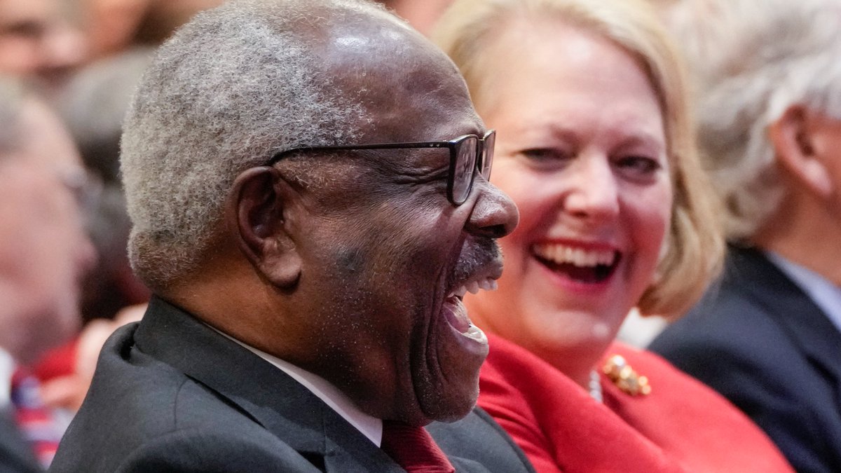 Clarence Thomas: 'Did you hear that, Ginni? They want me to recuse myself! Like I'm not totally in on it!'