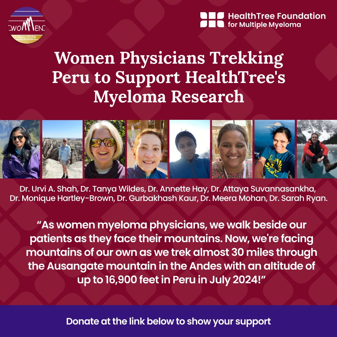 100% of your donation will support HealthTree's groundbreaking research tools, HealthTree Cure Hub and HealthTree Research Hub. Donate here: buff.ly/4axTb0L @UrviShahMD, @tanyawildes, @AnnetteHay1, @suvannasankha, @DrMHB1, @GKaurMD, @MeeraMohanMD, @sarahgryan