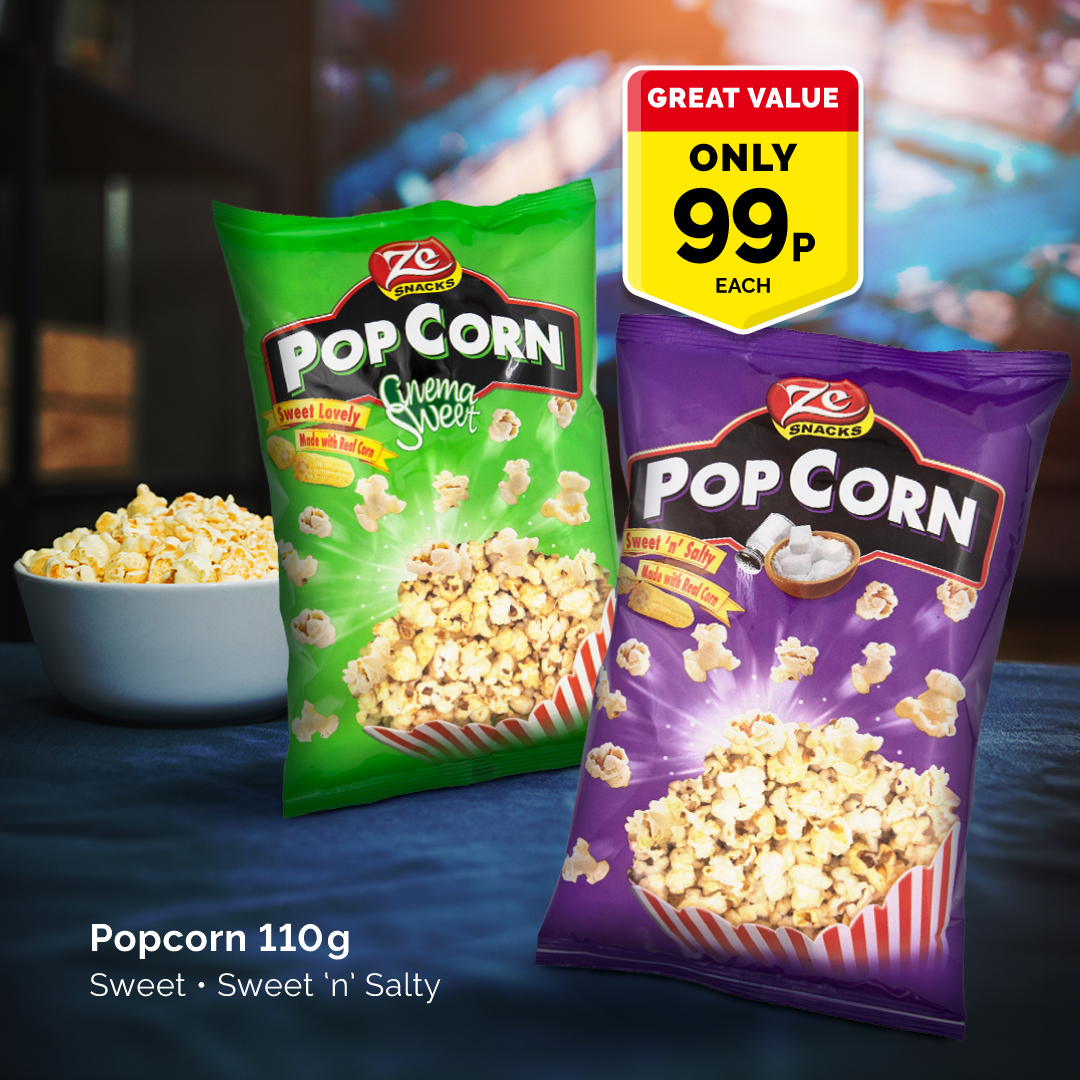 Do you prefer sweet, or sweet 'n' salty popcorn? They are only 99p each🍿