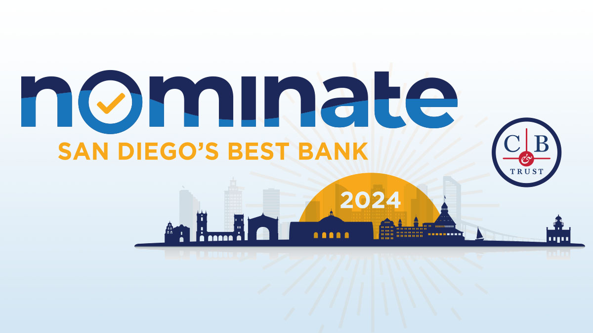 For 13 years, readers of @sdut have named CB&T as the region’s Best Bank, and for 10 straight years, Best Commercial Bank. We are focused on creating the best banking relationships, and this validates our approach. Help us retain this title and vote! bit.ly/4aWVZUK