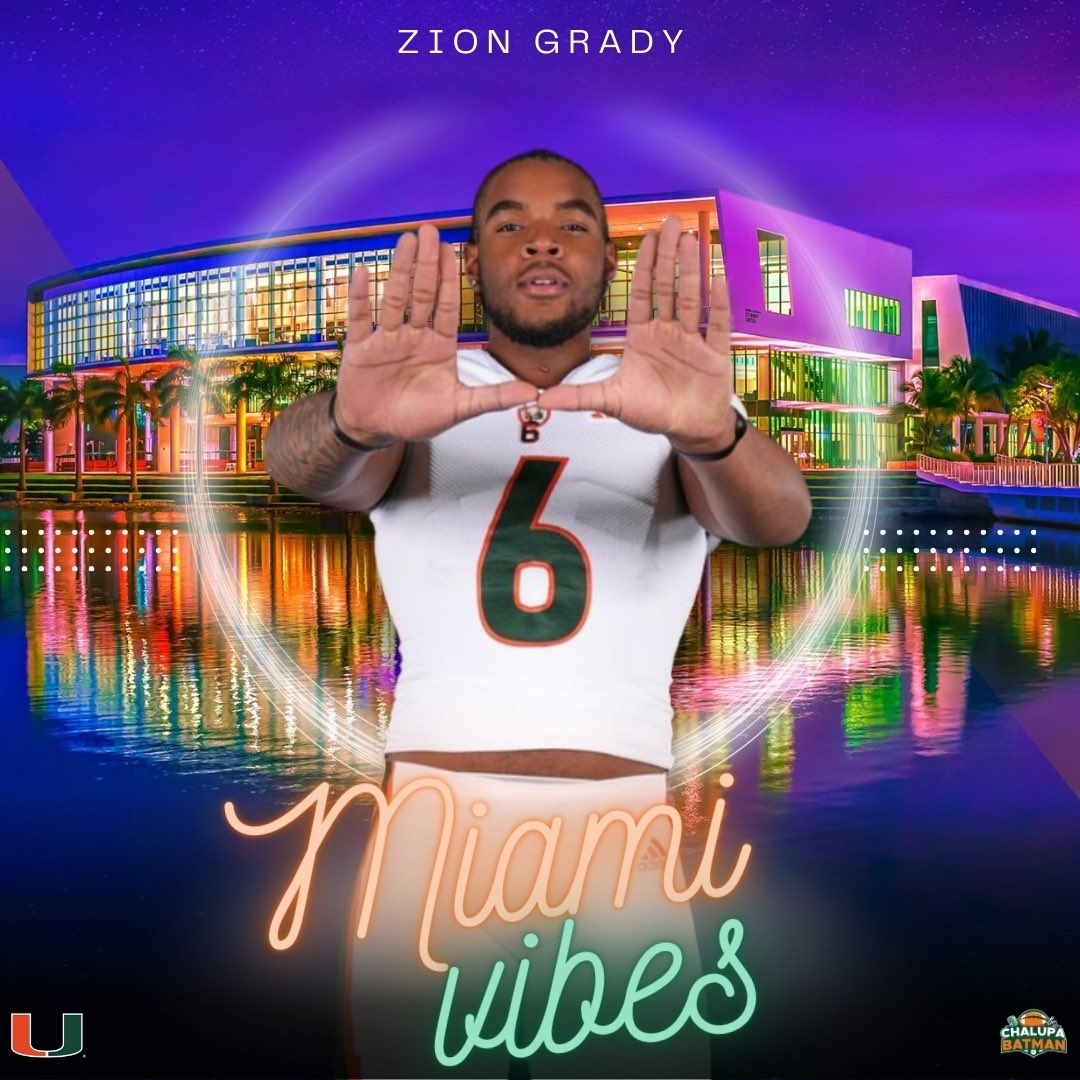 4⭐️DE Zion Grady #MiamiVibes #GoCanes 🙌🟩🟧