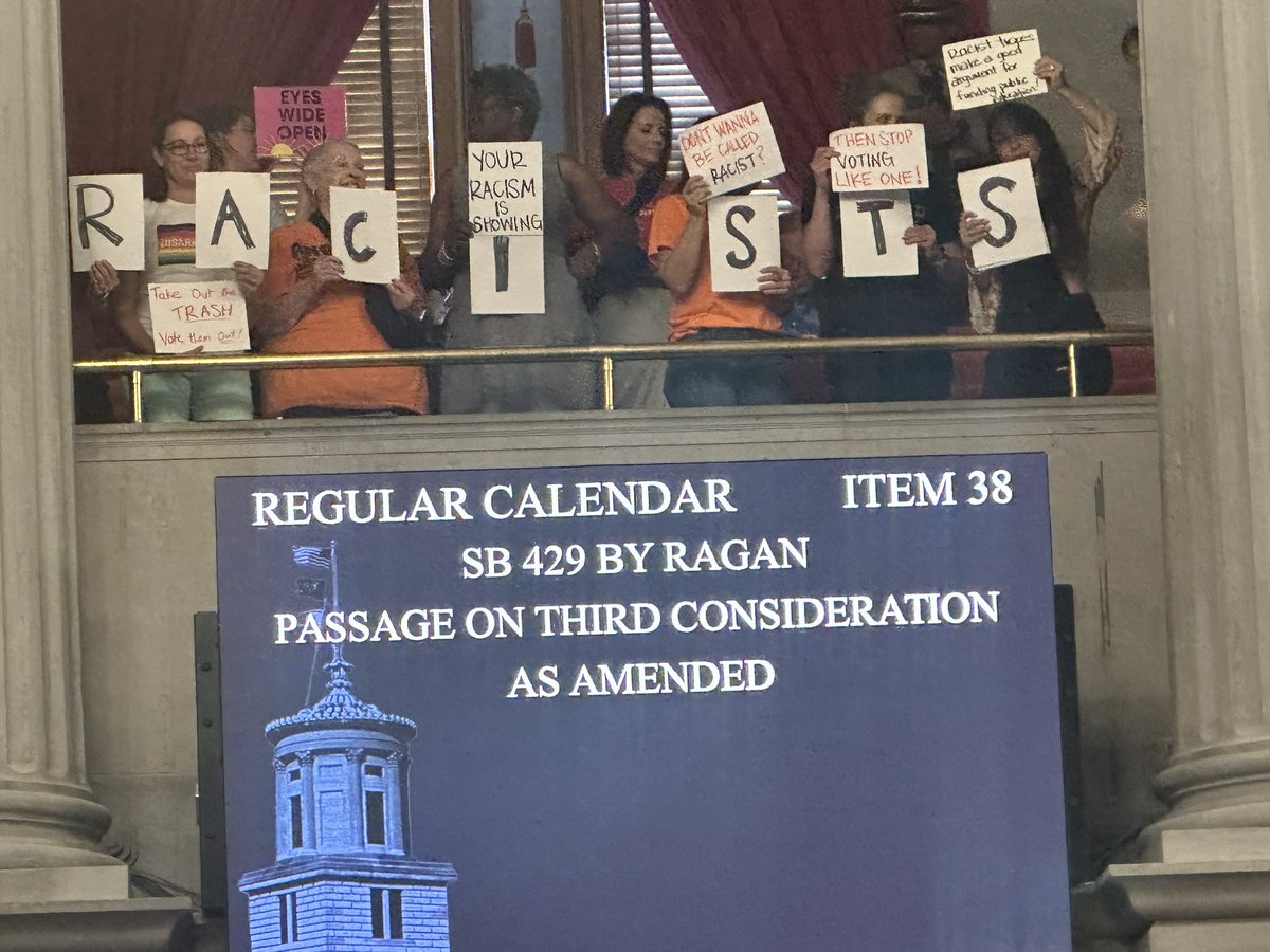 The gallery sends a strong message to the floor as we vote on this vile anti-reparations bill that takes away locals right to study the issue.