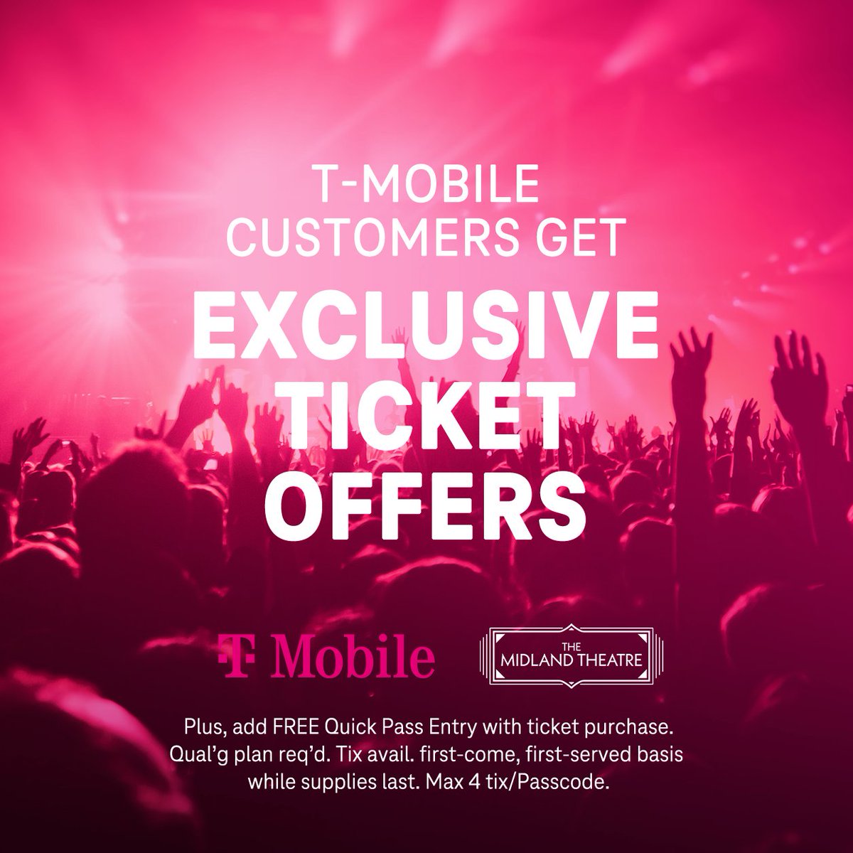Get exclusive ticket offers when you’re a @tmobile customer 🤘 Click link in bio for more info!