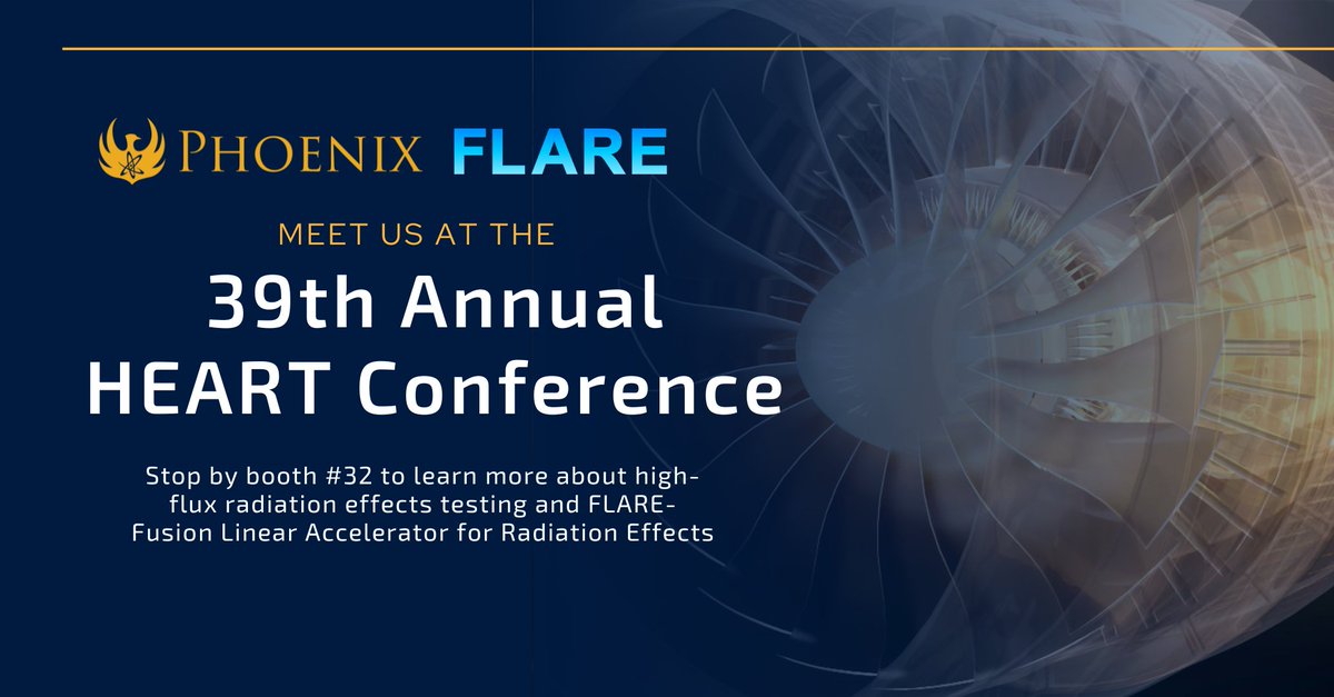The SHINE and Phoenix teams are excited to attend the 2024 HEART Conference in Huntsville this week. Visit us at Booth 32 to learn more about FLARE and Radiation Testing capabilities including neutron imaging. hubs.lu/Q02t1-nz0