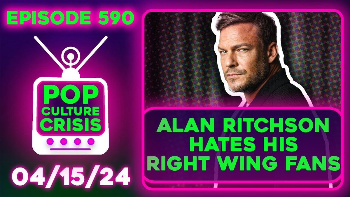 Hey Pop Culture Fans! Here's Pop Culture Crisis 590 Alan Ritchson Virtue Signals, Lana Del Rey Is Skinny Again, JoJo Siwa Is TURBO CRINGE Catch us live Monday - Friday at 3:00 p.m. EST on YouTube #PopCultureCrisis buff.ly/3Q30Agi