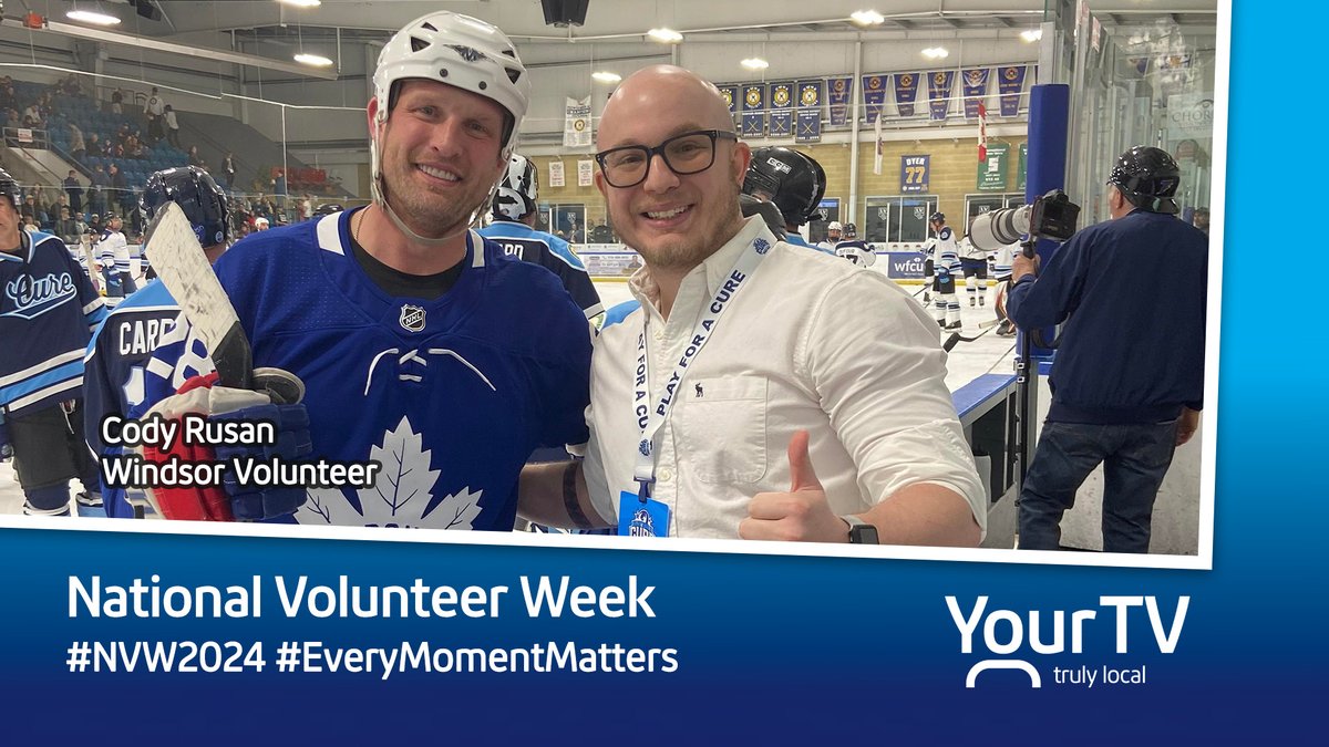 National Volunteer Week celebrates the contributions of 12.7 million Canadians and we here at YourTV thank our dedicated individuals who give their time and effort to the communities in which we serve, like Cody! Thank you! #NVW2024 #EveryMomentMatters @VolunteerCanada #YourTV