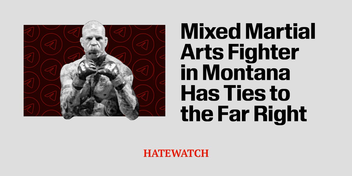🚨 NEW from #Hatewatch: A Montana MMA fighter who appears to have neo-Nazi tattoos and possible links to a white power group is sponsored by a far-right podcast network tied to Jan 6. insurrectionists. Read more: bit.ly/4cVjpvJ