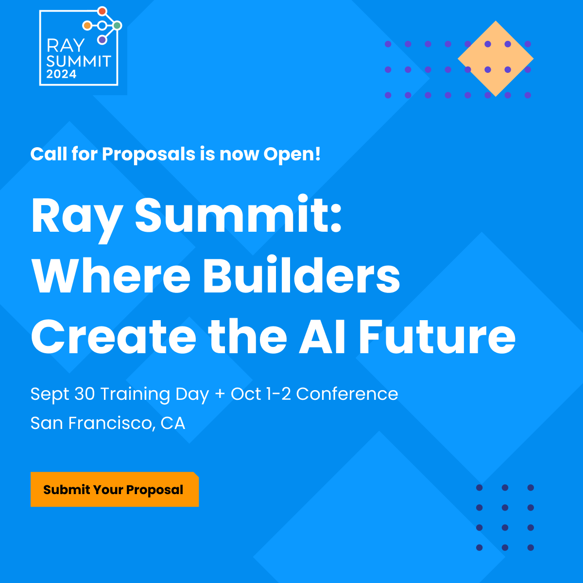 🎙️ Captivate the crowd at #RaySummit 2024. Follow these key steps:

📣 Craft a catchy, concise title
🚫 Avoid giving a sales pitch
🎯 Focus on your unique story
🔍 Get peer feedback
💲Show attendees value - what will they learn? 

Submit your talk now! hubs.ly/Q02sJZXP0