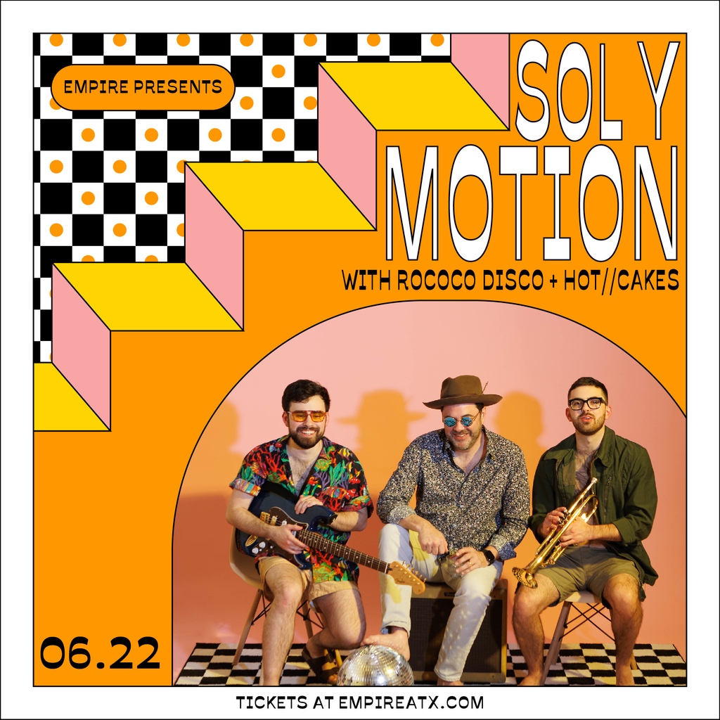 Hot lineup coming your way🌶️ Sol Y Motion is taking over the Garage with Rococo Disco and HOT//CAKES on July 22nd 🌞 Tickets are on sale so grab em' and we'll see you there 🔥 wl.seetickets.us/event/sol-y-mo…