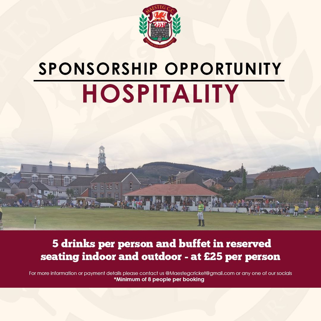🎉 We are excited to offer an exclusive hospitality opportunity for all home games this season.🏏 

Minimum 8 people inclusive of 5 drinks per person and a buffet.

Limited spots available! Contact us to secure yours.