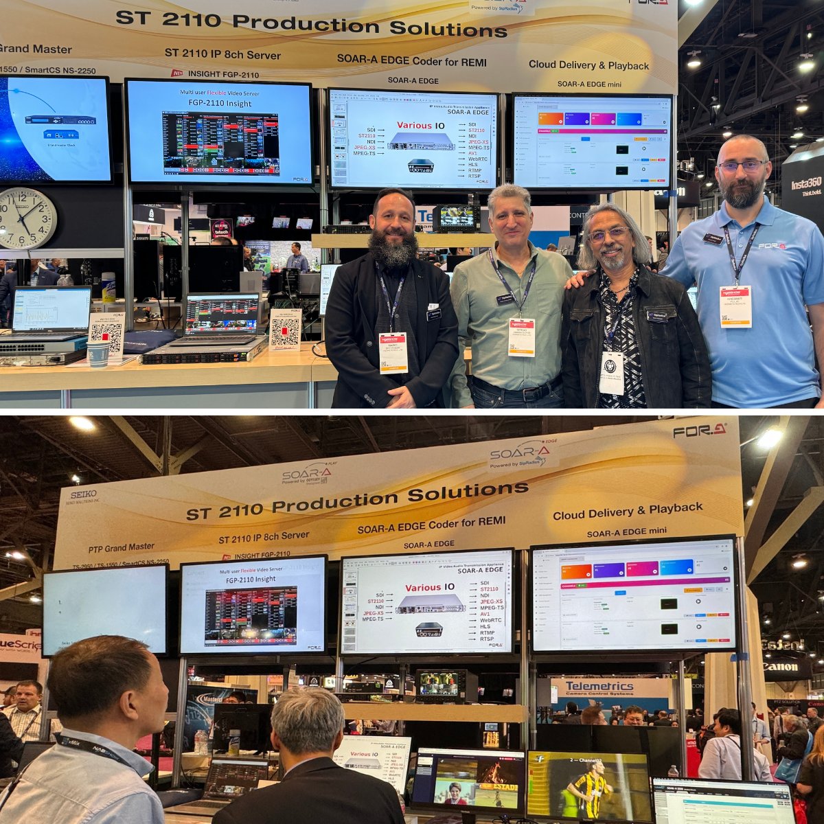 Incredibly busy over at @foracorporation booth C4507! We encourage you to visit their stand during @NABShow to meet the team and learn more about SOAR-A Edge powered by #SipRadius. 

#NABSHOW #NAB2024 #Broadcast #AV1 #LiveProduction @NABamplify