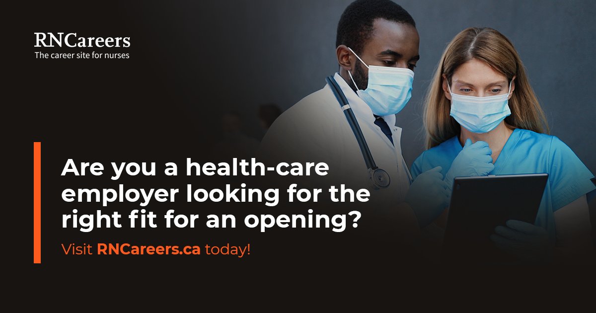 Are you a health-care employer looking for the right fit for an opening? RNAO has created RNcareers.ca for you! #RNCareers