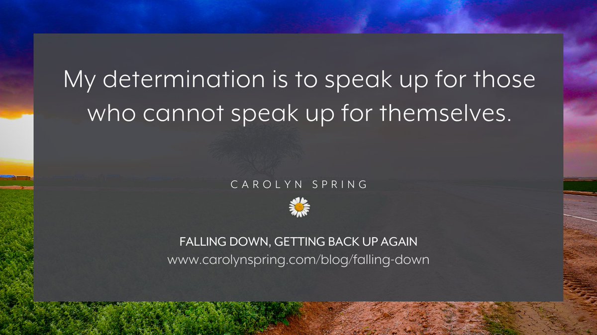 Bad stuff in childhood, and more bad stuff in adulthood: sometimes it feels just too overwhelming. But one thing that keeps me going is the opportunity to get my revenge by speaking up for both myself and others. Read this: carolynspring.com/blog/falling-d…  #TherapistsConnect #trauma