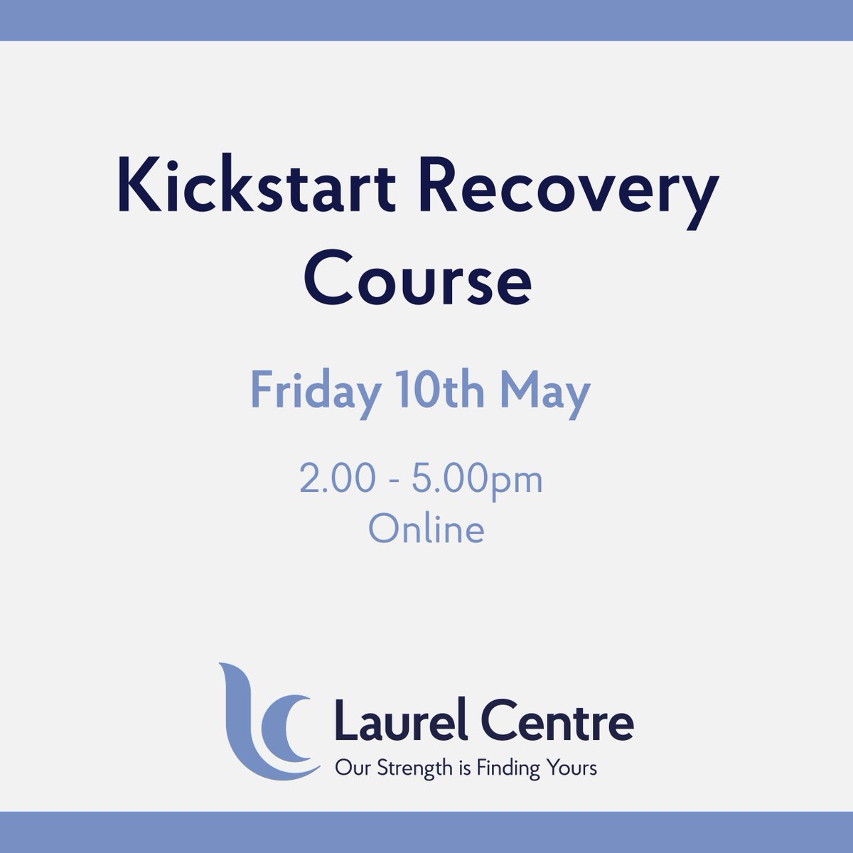 The Laurel Centre's Kickstart Recovery Course is running next month and we have limited spaces available. To book your place, click here buff.ly/3Jlb86H