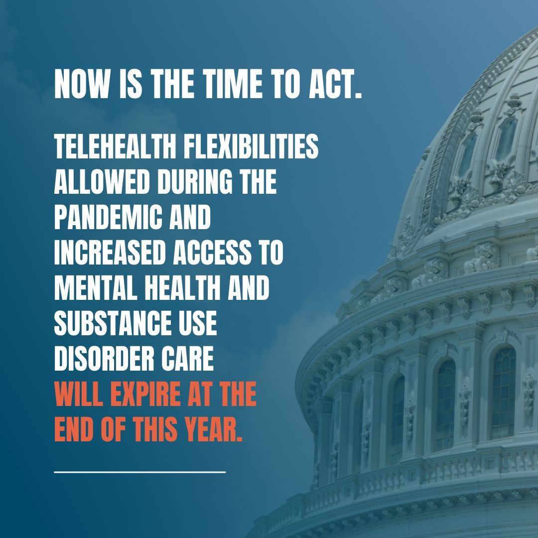 Telehealth flexibilities allowed during the pandemic will expire at the end of this year.

We urge Congress to pass the #ConnectAct so patients, payers, and providers can make informed decisions and plan for care. #telehealthtuesday #telehealthisbehavioralhealth