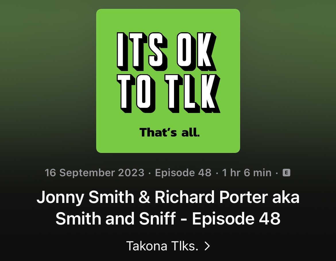 Having listened to @Carpervert and @sniffpetrol ‘s latest episode this afternoon, I would argue that on a technicality our podcast episode together could be classed as a “smith and sniff with third person” ahead of @gregjames 👀👀