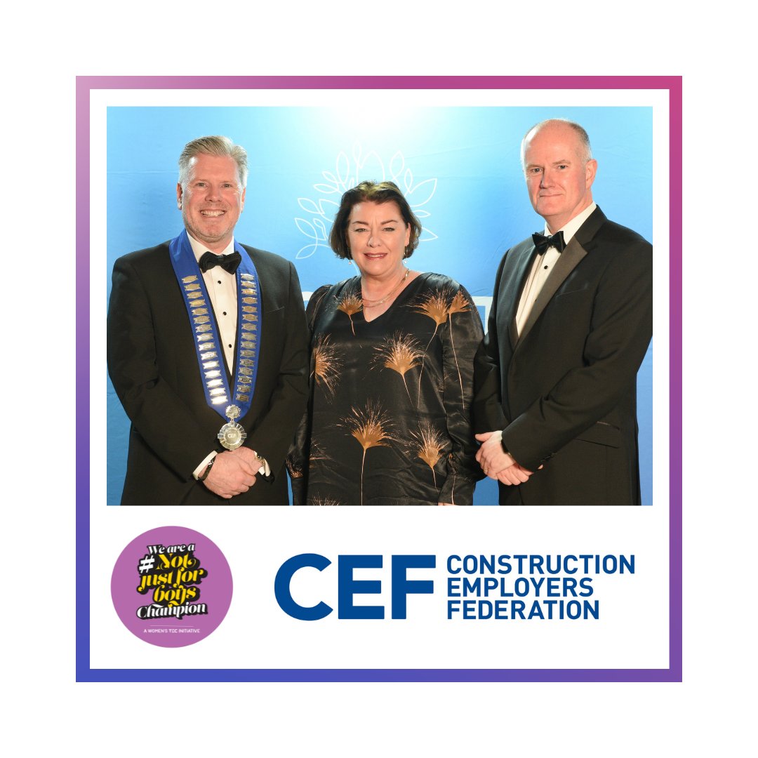 🌟 It's #ChampionTuesday! Our Chief Executive Lynn, was delighted to attend this years @CEFNI1 President's Annual Dinner! It was a fabulous night - many thanks to CEF for the invite and for their continued support as a #NotJustForBoysChampions! 🎉 #ConstructionEmployersFederation