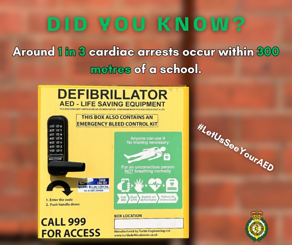 #DidYouKnow? AEDs more commonly known defibrillators, or defibs for short, improve the chances of survival in a cardiac arrest event by over 23%.

Check out more statistics about AEDs in our community ⬇️

#LetUsSeeYourAED and register you defib here ➡️thecircuit.uk