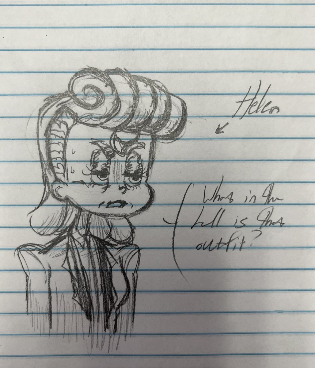 a doodle of the new oc I made yesterday during class
I also decided that her name is going to be Helen because I legit couldn’t think of any other name for her but it fits (to me at least)😭
I still love her though🩷

#mountrageonoc