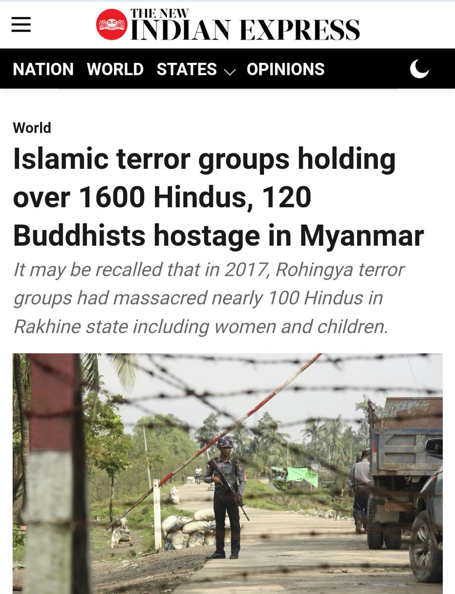 Shocking: As per media reports, over 1600 Hindus & 120 Buddhists have been made hostage by IsIamic terrorists Rohingyas in Myanmar. I'm surprised why this is not the most important international news at this time?