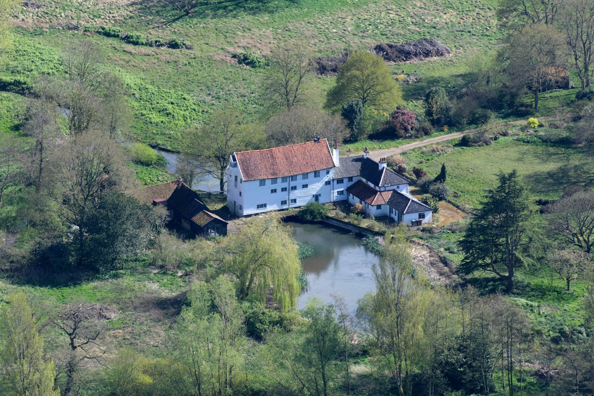 Aerial image: Wenhaston watermill on the River Blyth in Suffolk #Wenhaston #aerial #image #watermill #Suffolk #RiverBlyth