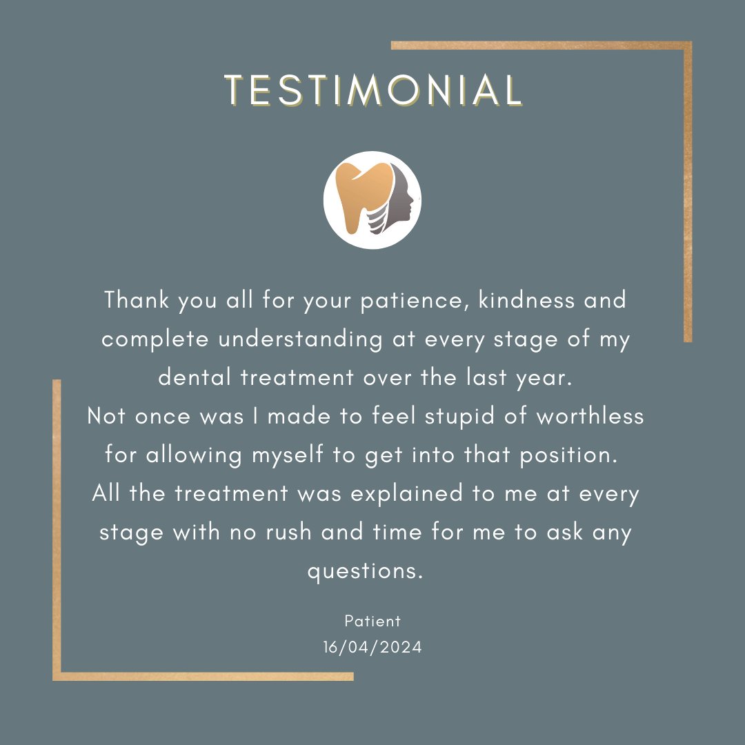 A wonderful testimonial from our recent patient - all involved were thrilled with the outcome.
To book with us call 01425 628 987.

#PatientTestimonial #HappyPatients #AckermanClinic #DentalImplant #FacialAesthetic #DentalHealth #HealthySmile #CosmeticDentistry