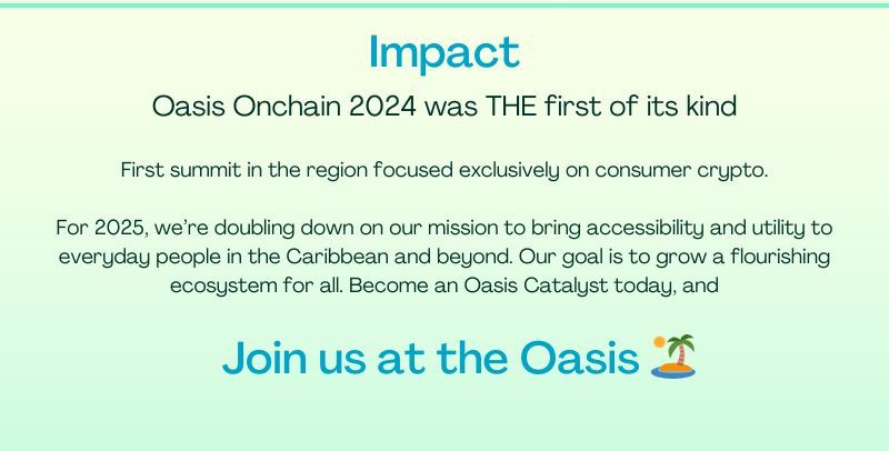 🌐 The era of bringing millions of new users onchain is here, thanks to L2 adoption &amp; account abstraction. Consumer crypto is at the forefront, focusing on everyday activities like media &amp; retail. Yet, the narrative often overlooks emerging markets. Enter Oasis Onchain 🏖️