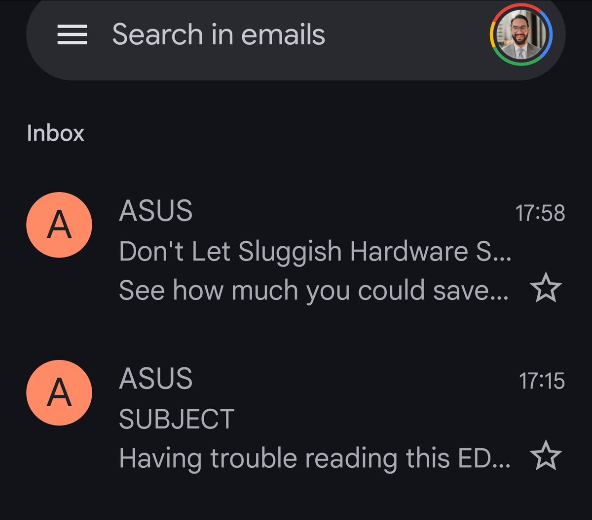 robpsaraujo's tweet photo. @ASUSUK ... Is it time to sort out your direct marketing team? 2 emails (same text), one with SUBJECT as subject!? #DirectMail #mailchimp #marketing https://t.co/L1PC6Wbr0g