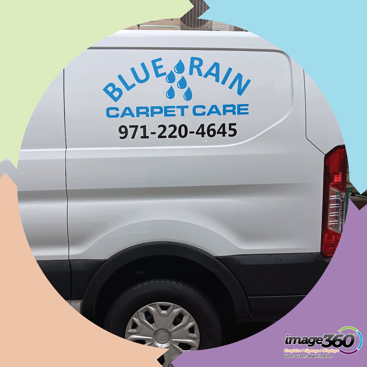 Spot graphics for Blue Rain Carpet Care.
#image360 #image360vancouver #vancouverwa #clarkcounty #portland #signage #graphics #displays #vehiclegraphics #vehiclegraphics #branding #marketing #localcompany #smallbusiness #localbusiness #sign #printdesign #graphicdesign